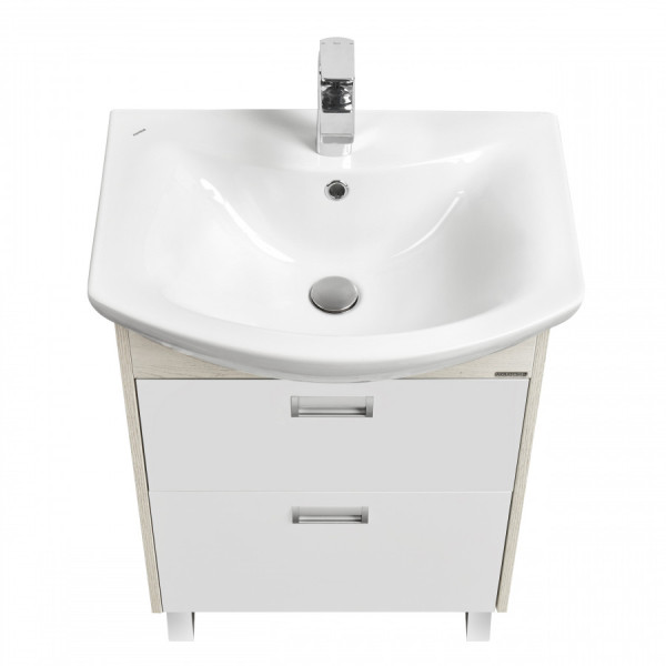 Тумба напольная Aquaton Бекка PRO 548x315x700 белый, дуб сомерсет (1.A196.6.01B.AC2.0)