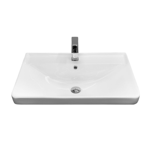 Тумба напольная Comforty Двина 710x860x475 белый матовый с раковиной (00-00018366)