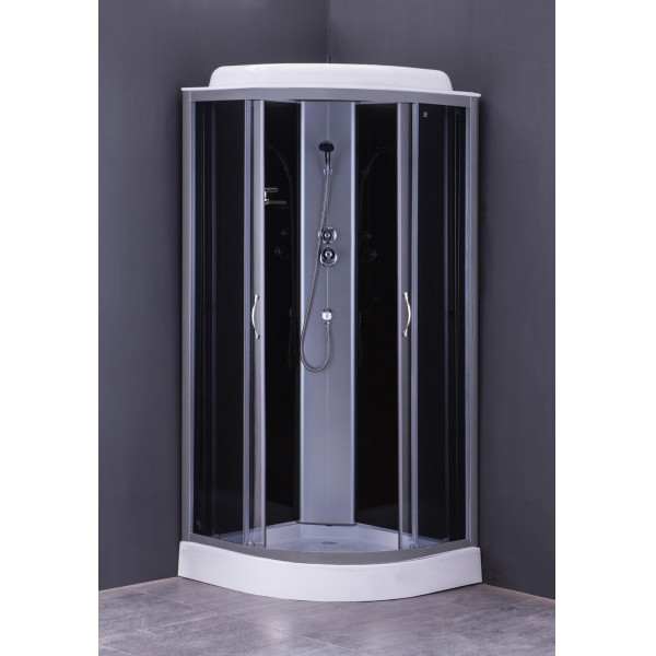 Душевая кабина Loranto Sunway 90x90 стекло тонированное, профиль хром (CS-6691 G, 90*90*215)