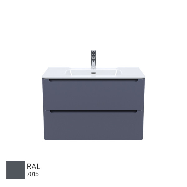 Тумба с умывальником подвесная Iddis Edifice 80x46,7 темно-серый (EDI80D0i95K)