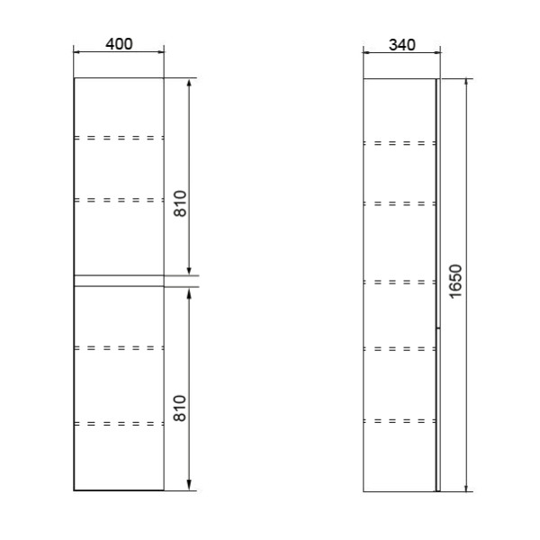 Пенал подвесной Azario Мила универсальный белый (CS00080413)