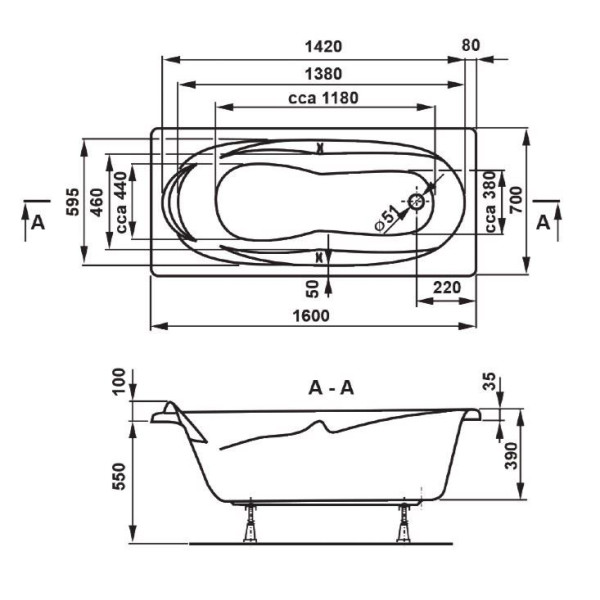 Ванна акриловая VagnerPlast Kleopatra 160 160х70х39 (VPBA167KLE2X-04) Ванна акриловая VagnerPlast Kleopatra 160 160х70х39 (VPBA167KLE2X-04)