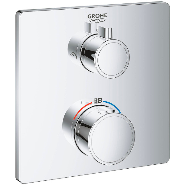 Смеситель для душа Grohe Grohtherm внешняя часть с термостатом хром (24079000)