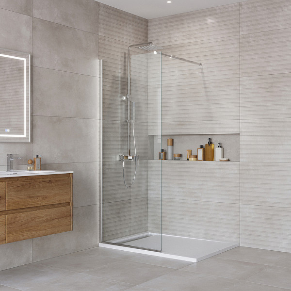 Душевая перегородка BelBagno Kraft 80x195 стекло прозрачное, профиль хром (KRAFT-L-1-80-C-Cr) Душевая перегородка BelBagno Kraft 80x195 стекло прозрачное, профиль хром (KRAFT-L-1-80-C-Cr)