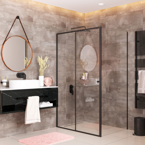 Душевой уголок WasserKraft Dill 140*90*200 стекло прозрачное, профиль черный (61S36) Душевой уголок WasserKraft Dill 140*90*200 стекло прозрачное, профиль черный (61S36)