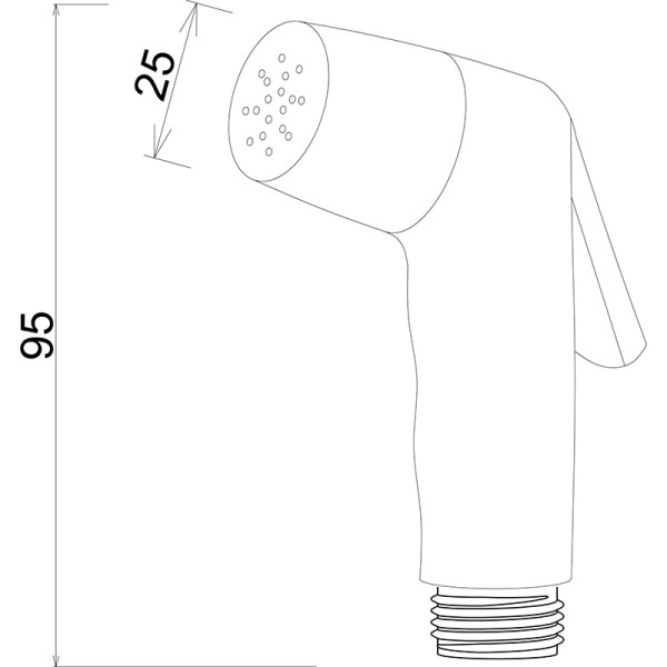 Душ гигиенический Melodia Primo пластик, хром (MKP24003P)