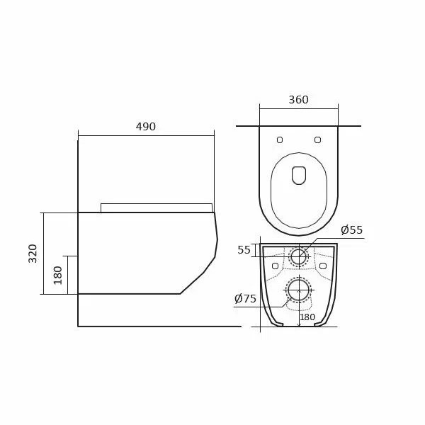 Комплект нсталляция c унитазом Aquatek Европа T KDI15рама Standard INS-0000012 с клавишей KDI-0000015 и крепежом KKI-0000002+унитаз AQ1900T-00 с тон