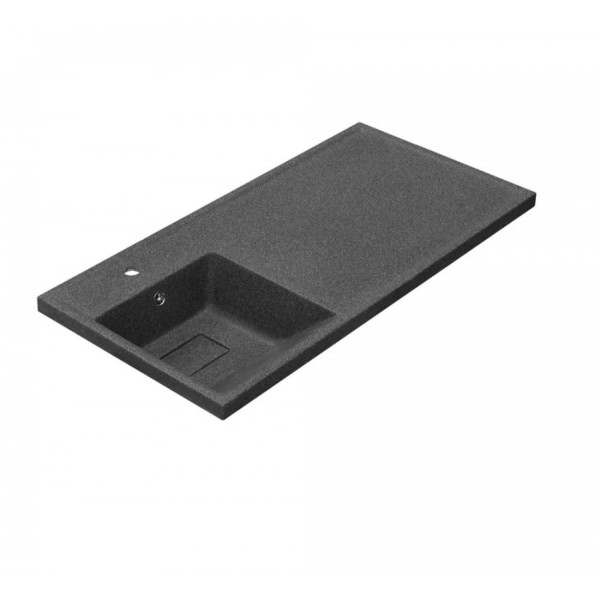 Раковина над стиральной машиной Aquaton Лайн 50x100x16 L черный (1.A728.5.3KL.F21.L)