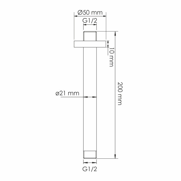 Излив для душа WasserKRAFT 5х20х5 розовое золото (A337)