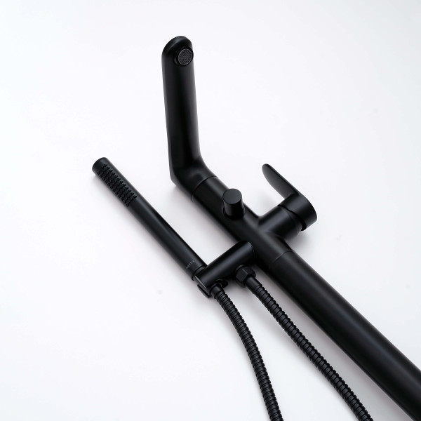 Смеситель напольный Aquatek Ника черный матовый (AQ1845MB)