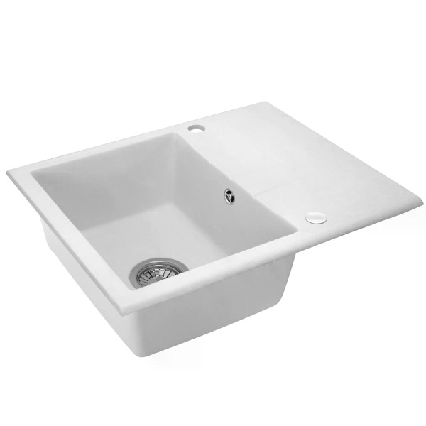 Мойка для кухни Rea north white гранит 59,5x48,5x18 белая (ZLE-00127)
