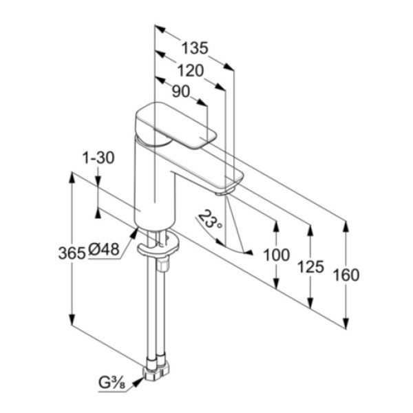 Смеситель для раковины Kludi Pure&Style хром (402920575) Смеситель для раковины Kludi Pure&Style хром (402920575)