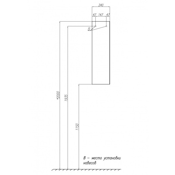 Шкаф подвесной Aquaton Терра 240x140x850 дуб кантри, антрацит (1.A247.4.03T.EKA.0)
