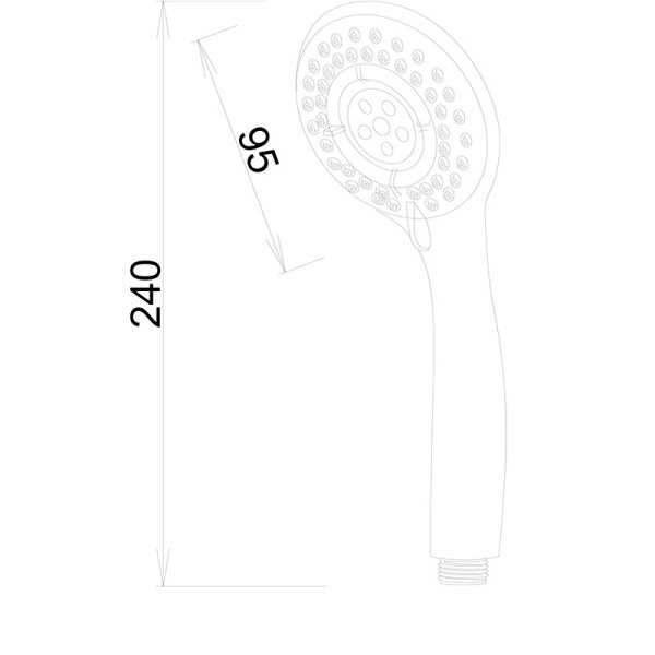 Душевая лейка Melodia Luxe 3 функции d95 хром (MKP26300BL) Душевая лейка Melodia Luxe 3 функции d95 хром (MKP26300BL)