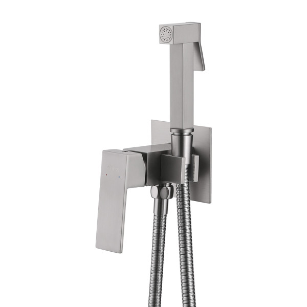 Смеситель с гигиеническим душем Abber Daheim сатин (AF8226SP)