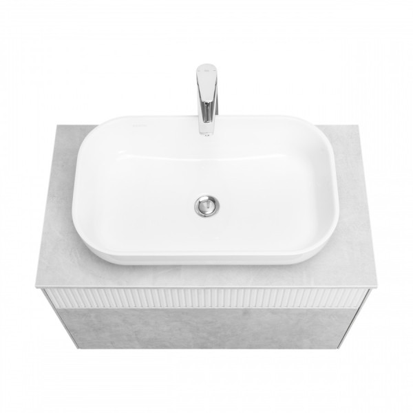 Тумба подвесная Aquaton Марбл 460x800x530 белый, слэйт (1.A276.2.01M.H4C.0)