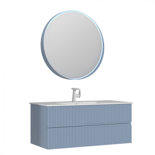 Тумба подвесная Orka Moonlight 1200x510x510 с раковиной голубой матовый (5001507)