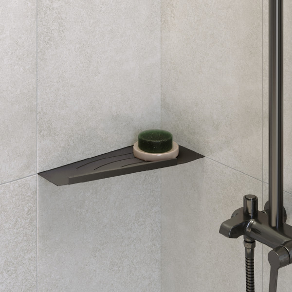 Полка в ванную комнату RGW MT-11B (левая) черная (49279911-04L)