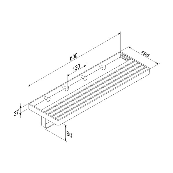 Полка для полотенец Damixa Jupiter (DA7737700) Полка для полотенец Damixa Jupiter (DA7737700)