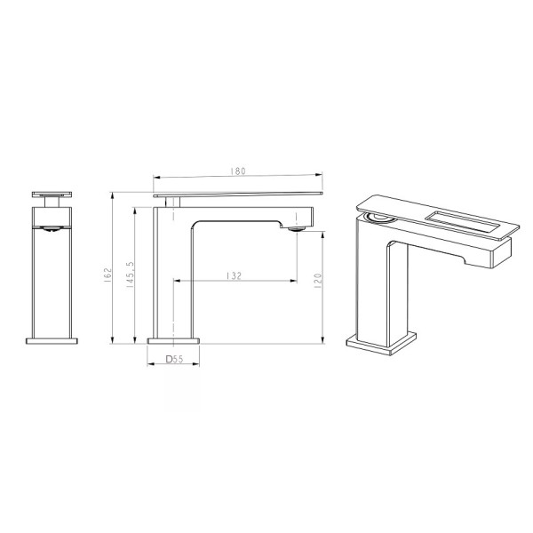 Смеситель для раковины Boheme Q G (золото) (141-GG.2)