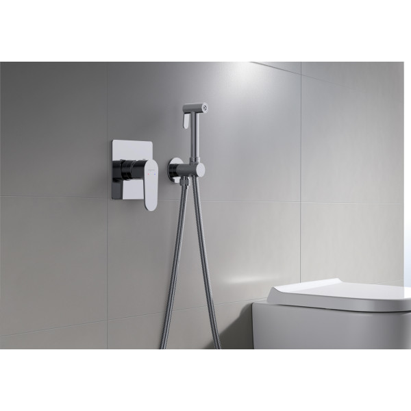 Смеситель с гигиеническим душем Aquatek Оберон хром (AQ1219CR) Смеситель с гигиеническим душем Aquatek Оберон хром (AQ1219CR)