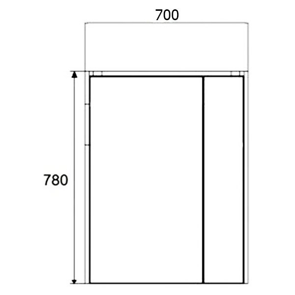 Шкаф зеркальный Roca Ronda 70x14,5x78 белый глянцевый (ZRU9302969)