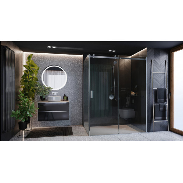 Душевая дверь Roca Area 140x200  R стекло прозрачное, профиль хром (7.MP05.R.401.2M)