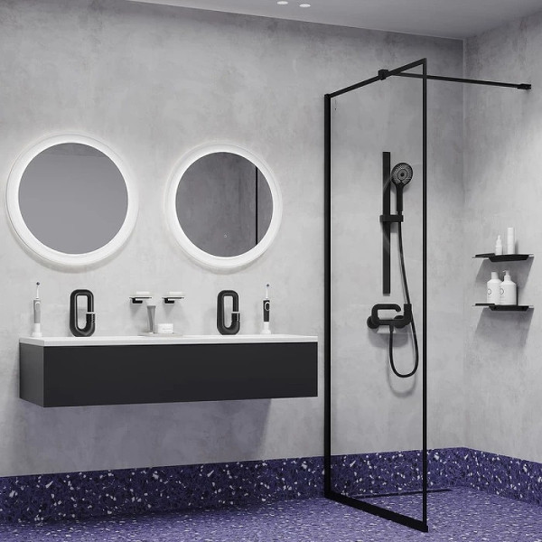 Смеситель для ванны и душа Iddis Twist черный (TWIBLBTi02WA)