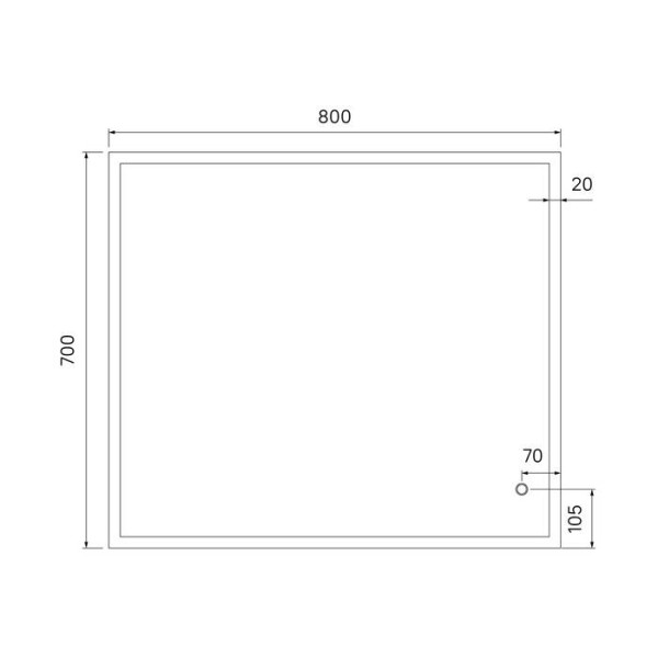 Зеркало с подсветкой Iddis Brick 80x70 (BRI8000i98)