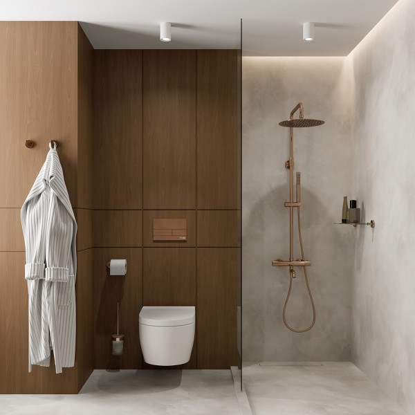 Душевая система Thermo WasserKRAFT розовое золото (A18301)