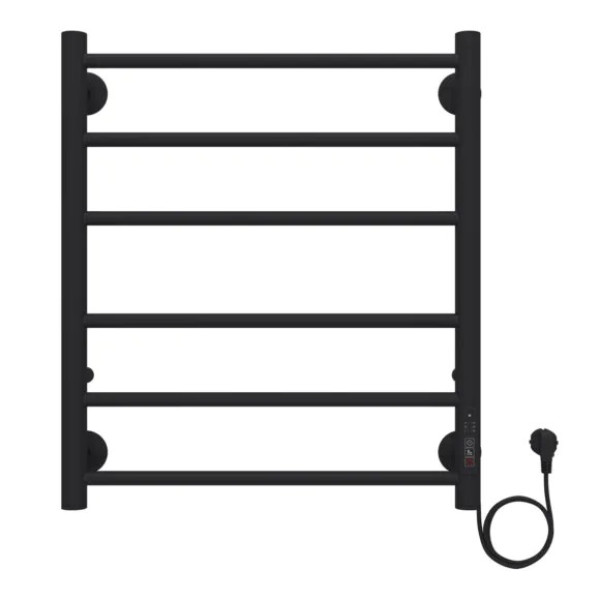 Полотенцесушитель электрический Azario Parma 500x600 черный Полотенцесушитель электрический Azario Parma 500x600 черный