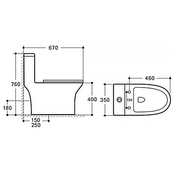 Унитаз напольный Azario Terni 350x670x760 с сиденьем с микролифтом белый (AZ-8618T)