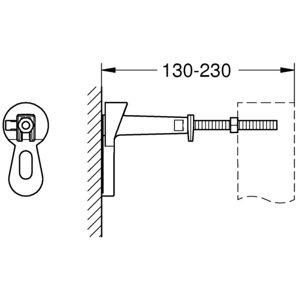 Инсталляция для унитаза Grohe Rapid SL с черной матовой клавишей смыва (38811KF0)