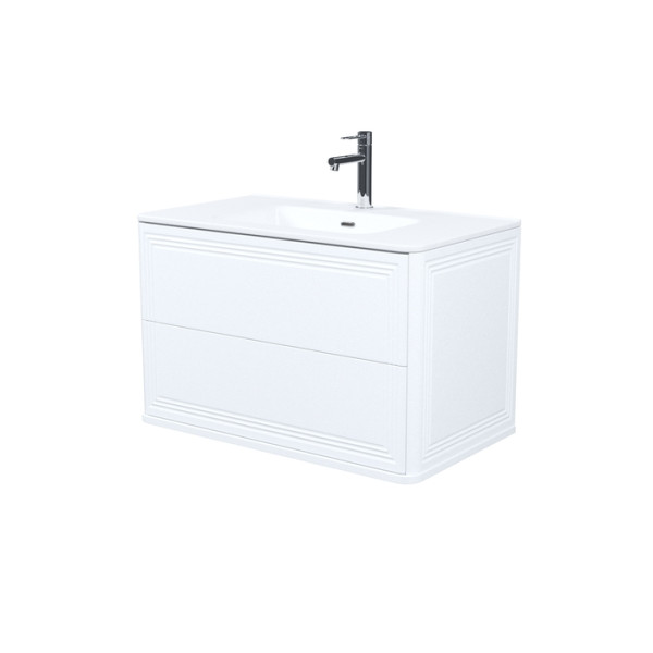 Тумба с умывальником подвесная Iddis Oxford Neo 80 см белый подходит умыв. 0108000i28 (OXN80W0i95K)