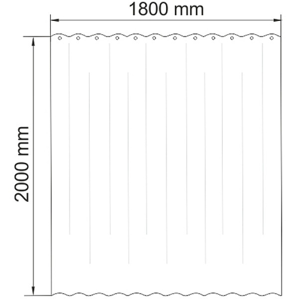 Душевая шторка для ванны Wasser Kraft Isar 180х200 (SC-73101)