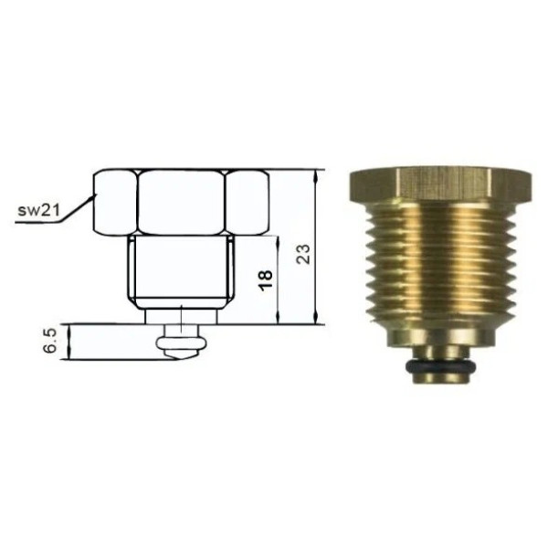 Термоманометр TIM 1/2" 0-120, Ду 63, 6 бар, радиальный (Y-63-6)