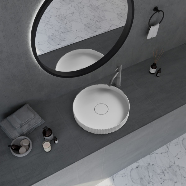 Раковина накладная Abber Stein 400x400 белый матовый (AS2604) Раковина накладная Abber Stein 400x400 белый матовый (AS2604)