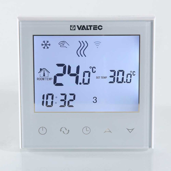 Хронотермостат электронный комнатный с Wi-Fi Valtec (VT.AC712.0.0) Хронотермостат электронный комнатный с Wi-Fi Valtec (VT.AC712.0.0)