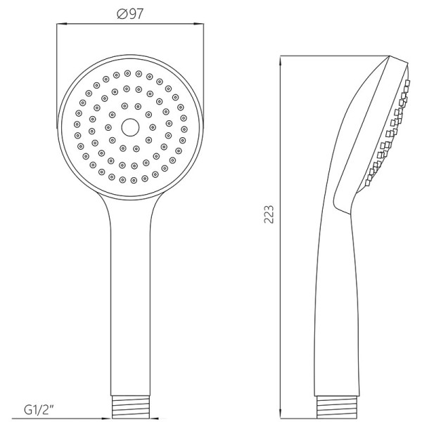 Душевая лейка Melodia 1 функция d98 хром/серый (MKP20417) Душевая лейка Melodia 1 функция d98 хром/серый (MKP20417)