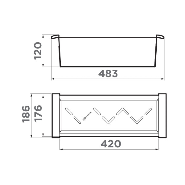 Коландер Omoikiri CO-04-IN 483х186х120 сталь нержавеющая (4999022)