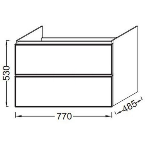 Тумба подвесная Jacob Delafon Odeon Up 770х485х530 смешаное дерево (EB895-F90)