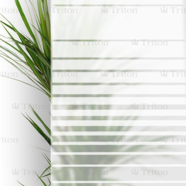 Душевой уголок Triton 90*90 А стекло полосы, профиль белый (DK152_2)