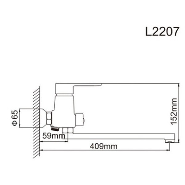 Смеситель для ванны и душа Ledeme с душевым гарнитуром (L2207) Смеситель для ванны и душа Ledeme с душевым гарнитуром (L2207)