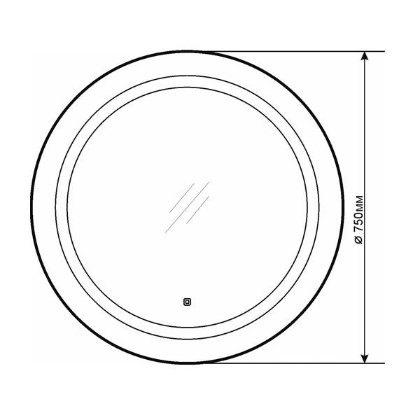 Зеркало Comforty Круг 750x750x40 (00-00001225) Зеркало Comforty Круг 750x750x40 (00-00001225)