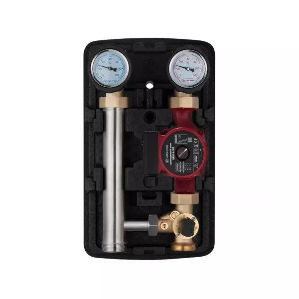 Насосная группа с трехходовым смесительным клапаном DN 25 Vieir (без насоса, нерж.сталь) (VP230)