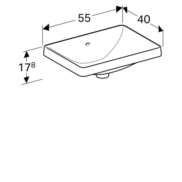 Раковина встраиваемая Geberit VariForm 55 (500.736.01.2)