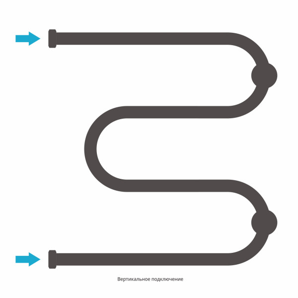 Полотенцесушитель водяной Сунержа М-образный 2 полки 500х500 хром (00-0008-5050)