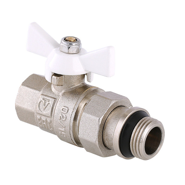 Кран 3/4" шаровый со сгоном Valtec Base (белая бабочка, o-ring) VT.227.NRW.05 Кран 3/4" шаровый со сгоном Valtec Base (белая бабочка, o-ring) VT.227.NRW.05