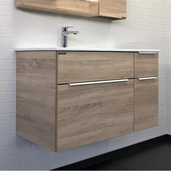 Тумба подвесная Comforty Варна 900x150x800 дуб сонома (00-00009919)