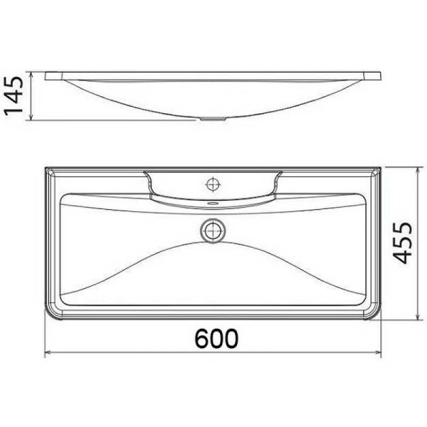 Раковина встраиваемая BelBagno 60 белая (BB600/455-LV-MR-ALR)